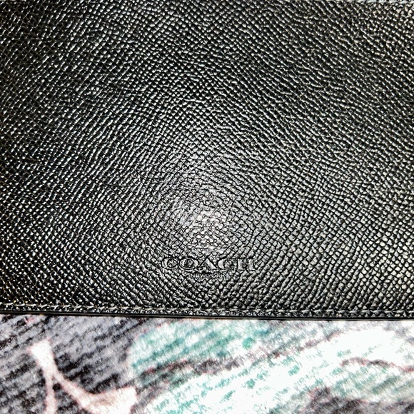 Coach Black Saffiano Leather Pouch with Gold Zipper - Picture 2 of 8